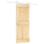 Puerta corredera con herrajes madera maciza de pino 80x210 cm de vidaXL, Puertas - Ref: Foro24-3203216, Precio: 173,53 €, Des...