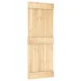 Schiebetür mit Beschlägen aus massivem Kiefernholz, 80 x 210 cm von vidaXL, Türen - Ref: Foro24-3203216, Preis: 169,75 €, Rab...