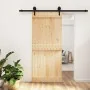 Puerta corredera con herrajes madera maciza de pino 90x210 cm de vidaXL, Puertas - Ref: Foro24-3203233, Precio: 173,25 €, Des...
