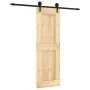 Sliding door with solid pine wood hardware 70x210 cm by vidaXL, Doors - Ref: Foro24-3203236, Price: 158,96 €, Discount: %