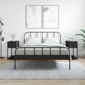 Nightstands 2 pcs black engineered wood 30x60x60 cm by vidaXL, Nightstands - Ref: Foro24-826054, Price: 78,87 €, Discount: %