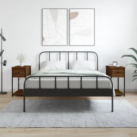 Nachttische 2 Stück Ingenieurholz braun Eiche 30x60x60 cm von vidaXL, Nachttische - Ref: Foro24-826062, Preis: 64,02 €, Rabat...