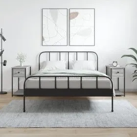 Nachttische 2 Stück Sonoma graues Ingenieurholz 30x60x60 cm von vidaXL, Nachttische - Ref: Foro24-826060, Preis: 64,02 €, Rab...