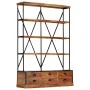 4-tier shelving unit with 6 mango wood drawers 122x36x181 cm by vidaXL, Bookcases and shelves - Ref: Foro24-284423, Price: 50...
