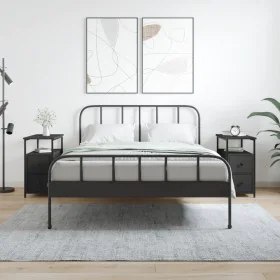 Nachttische, 2 Stück, schwarzes Holzwerkstoff, 30 x 60 x 60 cm von vidaXL, Nachttische - Ref: Foro24-826064, Preis: 102,26 €,...