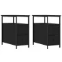 Nachttische, 2 Stück, schwarzes Holzwerkstoff, 30 x 60 x 60 cm von vidaXL, Nachttische - Ref: Foro24-826064, Preis: 102,26 €,...