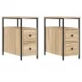 Nightstands 2 pcs engineered wood Sonoma oak 30x60x60 cm by vidaXL, Nightstands - Ref: Foro24-826066, Price: 102,84 €, Discou...