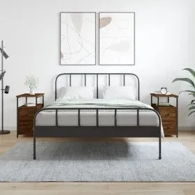 Nachttische, 2 Stück, Eichenbraun, Holzwerkstoff, 30 x 60 x 60 cm von vidaXL, Nachttische - Ref: Foro24-826072, Preis: 89,39 ...