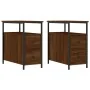 Mesitas noche 2 uds madera ingeniería marrón roble 30x60x60 cm de vidaXL, Mesitas de noche - Ref: Foro24-826072, Precio: 89,3...