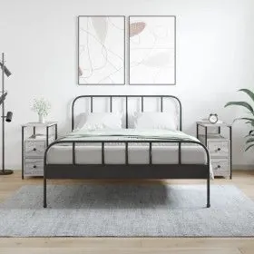 Nachttische 2 Einheiten Sonomagraues Holzwerkstoff 30x60x60 cm von vidaXL, Nachttische - Ref: Foro24-826070, Preis: 90,25 €, ...