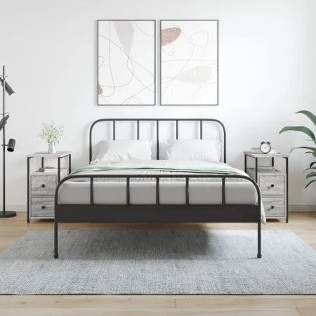 Mesitas noche 2 uds madera ingeniería gris Sonoma 30x60x60 cm de vidaXL, Mesitas de noche - Ref: Foro24-826070, Precio: 90,24...