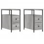Mesitas noche 2 uds madera ingeniería gris Sonoma 30x60x60 cm de vidaXL, Mesitas de noche - Ref: Foro24-826070, Precio: 90,24...