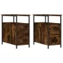 Nachttische 2 Stück, Holzwerkstoff, geräucherte Eiche, 30 x 60 x 60 cm von vidaXL, Nachttische - Ref: Foro24-826068, Preis: 6...