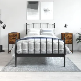 Mesitas noche 2 uds madera ingeniería roble ahumado 32x42x70 cm de vidaXL, Mesitas de noche - Ref: Foro24-826098, Precio: 76,...