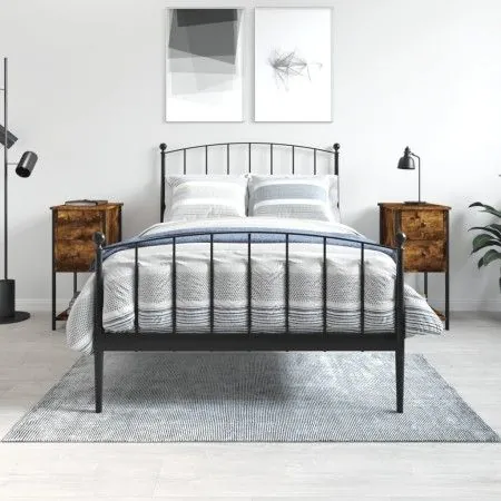Mesitas noche 2 uds madera ingeniería roble ahumado 32x42x70 cm de vidaXL, Mesitas de noche - Ref: Foro24-826098, Precio: 76,...