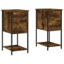 Nightstands 2 pcs engineered wood smoked oak 32x42x70 cm by vidaXL, Nightstands - Ref: Foro24-826098, Price: 76,79 €, Discoun...
