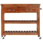 Massivholz Akazien Küchenwagen 100x48x89 cm von vidaXL, Küchen- und Speisewagen - Ref: Foro24-282753, Preis: 275,17 €, Rabatt: %