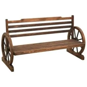 Banco de jardín madera maciza de abeto 142 cm de vidaXL, Bancos de jardín - Ref: Foro24-313892, Precio: 260,60 €, Descuento: %