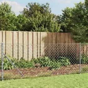 Silver wire fence 0.8x25 m by vidaXL, fence panels - Ref: Foro24-154008, Price: 73,43 €, Discount: %