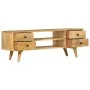 Solid mango wood TV cabinet 110x35x40 cm by vidaXL, TV Furniture - Ref: Foro24-285825, Price: 210,39 €, Discount: %