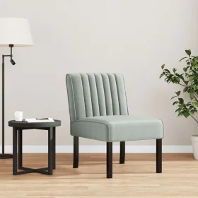 Silla tapizada de terciopelo gris claro de vidaXL, Sillas poltrona - Ref: Foro24-352451, Precio: 78,53 €, Descuento: %