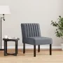 Dunkelgrauer, mit Samt gepolsterter Stuhl von vidaXL, Einfache Stühle - Ref: Foro24-352452, Preis: 77,59 €, Rabatt: %