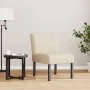 Silla tapizada de tela crema de vidaXL, Sillas poltrona - Ref: Foro24-352456, Precio: 75,95 €, Descuento: %