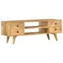 Solid mango wood TV cabinet 110x35x40 cm by vidaXL, TV Furniture - Ref: Foro24-285825, Price: 210,39 €, Discount: %