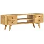Solid mango wood TV cabinet 110x35x40 cm by vidaXL, TV Furniture - Ref: Foro24-285825, Price: 210,39 €, Discount: %