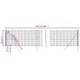 Green galvanized steel wire fence 0.8x25 m by vidaXL, fence panels - Ref: Foro24-154072, Price: 108,57 €, Discount: %