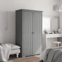 BODO wardrobe solid gray pine wood 101x52x176.5 cm by vidaXL, Wardrobes - Ref: Foro24-355061, Price: 257,26 €, Discount: %