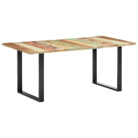 Solid recycled wood dining table 180x90x76 cm by vidaXL, Kitchen and dining tables - Ref: Foro24-285830, Price: 287,21 €, Dis...