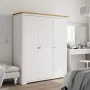 BODO Massivholzschrank Kiefer weiß braun 151,5x52x176,5 cm von vidaXL, Kleiderschränke - Ref: Foro24-355063, Preis: 394,51 €,...