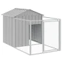 Doghouse corral light gray galvanized steel 117x201x123cm by vidaXL, Dog kennels - Ref: Foro24-172352, Price: 236,22 €, Disco...