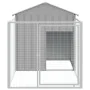 Doghouse corral light gray galvanized steel 117x201x123cm by vidaXL, Dog kennels - Ref: Foro24-172352, Price: 236,22 €, Disco...