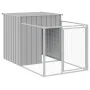 Peroos corral shed light gray galvanized steel 110x201x110cm by vidaXL, Dog kennels - Ref: Foro24-172358, Price: 186,65 €, Di...