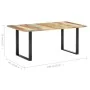 Solid recycled wood dining table 180x90x76 cm by vidaXL, Kitchen and dining tables - Ref: Foro24-285830, Price: 287,21 €, Dis...