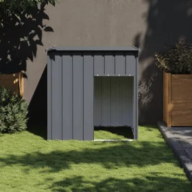 Dog house with gray galvanized steel roof 110x103x109 cm by vidaXL, Dog kennels - Ref: Foro24-172355, Price: 116,78 €, Discou...
