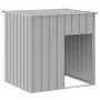 Hundehütte mit Dach aus verzinktem Stahl in hellgrau 110x103x109cm von vidaXL, Hundehütten - Ref: Foro24-172356, Preis: 119,2...