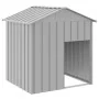 Caseta perros tejado acero galvanizado gris claro 117x103x123cm de vidaXL, Casetas para perros - Ref: Foro24-172350, Precio: ...