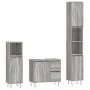 Sonoma gray plywood 3-piece bathroom furniture set by vidaXL, Bathroom furniture - Ref: Foro24-3190227, Price: 187,55 €, Disc...