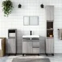 Sonoma gray plywood 3-piece bathroom furniture set by vidaXL, Bathroom furniture - Ref: Foro24-3190235, Price: 202,17 €, Disc...