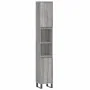 Sonoma gray plywood 3-piece bathroom furniture set by vidaXL, Bathroom furniture - Ref: Foro24-3190235, Price: 202,17 €, Disc...
