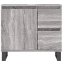 Sonoma gray plywood 3-piece bathroom furniture set by vidaXL, Bathroom furniture - Ref: Foro24-3190235, Price: 202,17 €, Disc...