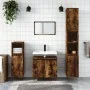 3-teiliges Badezimmermöbel-Set aus geräuchertem Eichensperrholz von vidaXL, Badezimmermöbel - Ref: Foro24-3190280, Preis: 161...