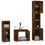 3-teiliges Badezimmermöbel-Set aus geräuchertem Eichensperrholz von vidaXL, Badezimmermöbel - Ref: Foro24-3190280, Preis: 161...