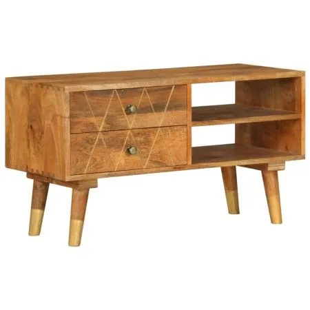 Solid mango wood TV cabinet 85x35x47 cm by vidaXL, TV Furniture - Ref: Foro24-285855, Price: 152,92 €, Discount: %
