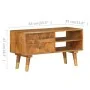 Solid mango wood TV cabinet 85x35x47 cm by vidaXL, TV Furniture - Ref: Foro24-285855, Price: 152,92 €, Discount: %