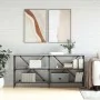 Sonoma gray engineered iron and wood console table 160x30x75cm by vidaXL, Side tables - Ref: Foro24-832851, Price: 80,45 €, D...