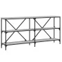 Sonoma gray engineered iron and wood console table 160x30x75cm by vidaXL, Side tables - Ref: Foro24-832851, Price: 80,45 €, D...